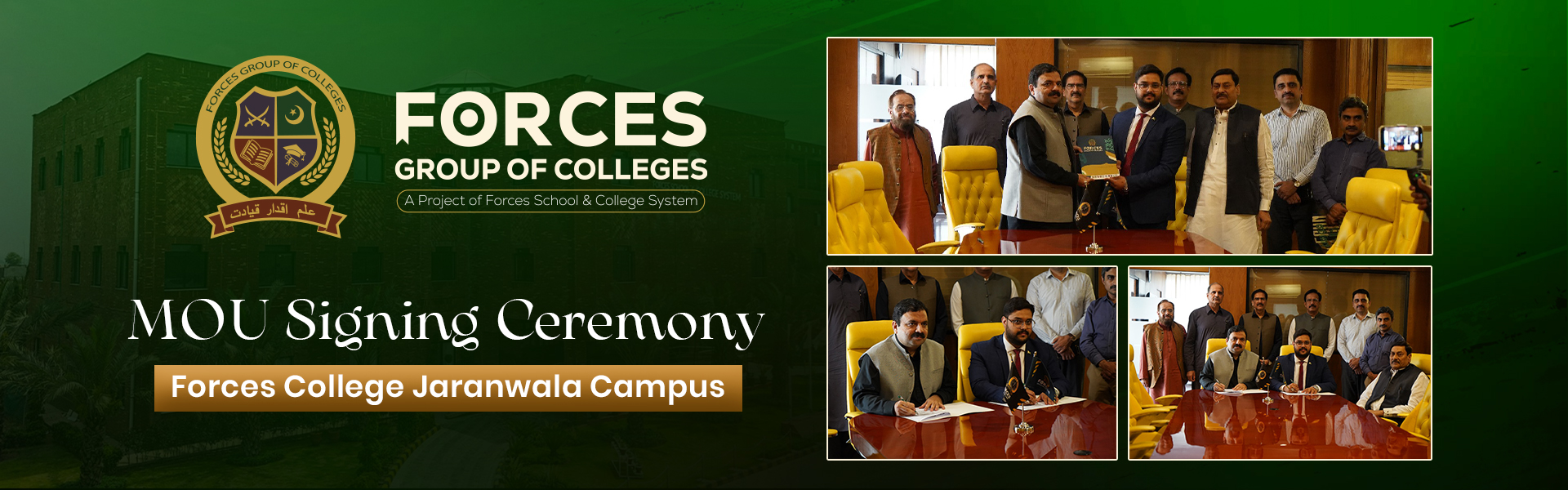 MoU Signing Ceremony Jaranwala Campus-Banner